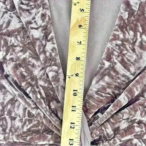 Makers of Dreams Velvet Bodysuit M, Plunge Neck, Twist Front, Boho Chic Sexy Top - Picture 15 of 16